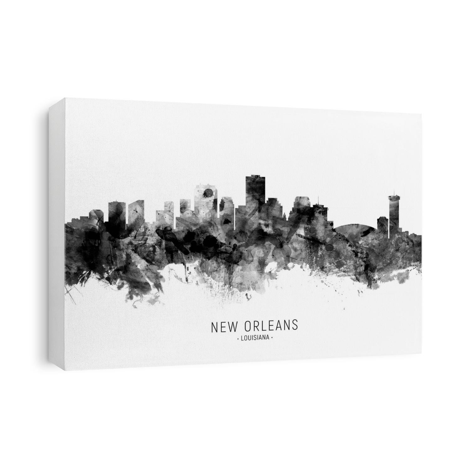 Watercolor art print of the skyline of New Orleans, Louisiana, United States