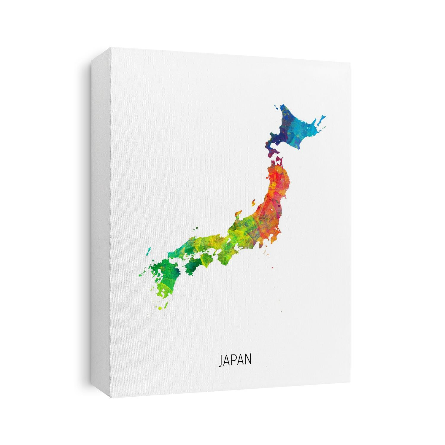 A watercolor map of Japan