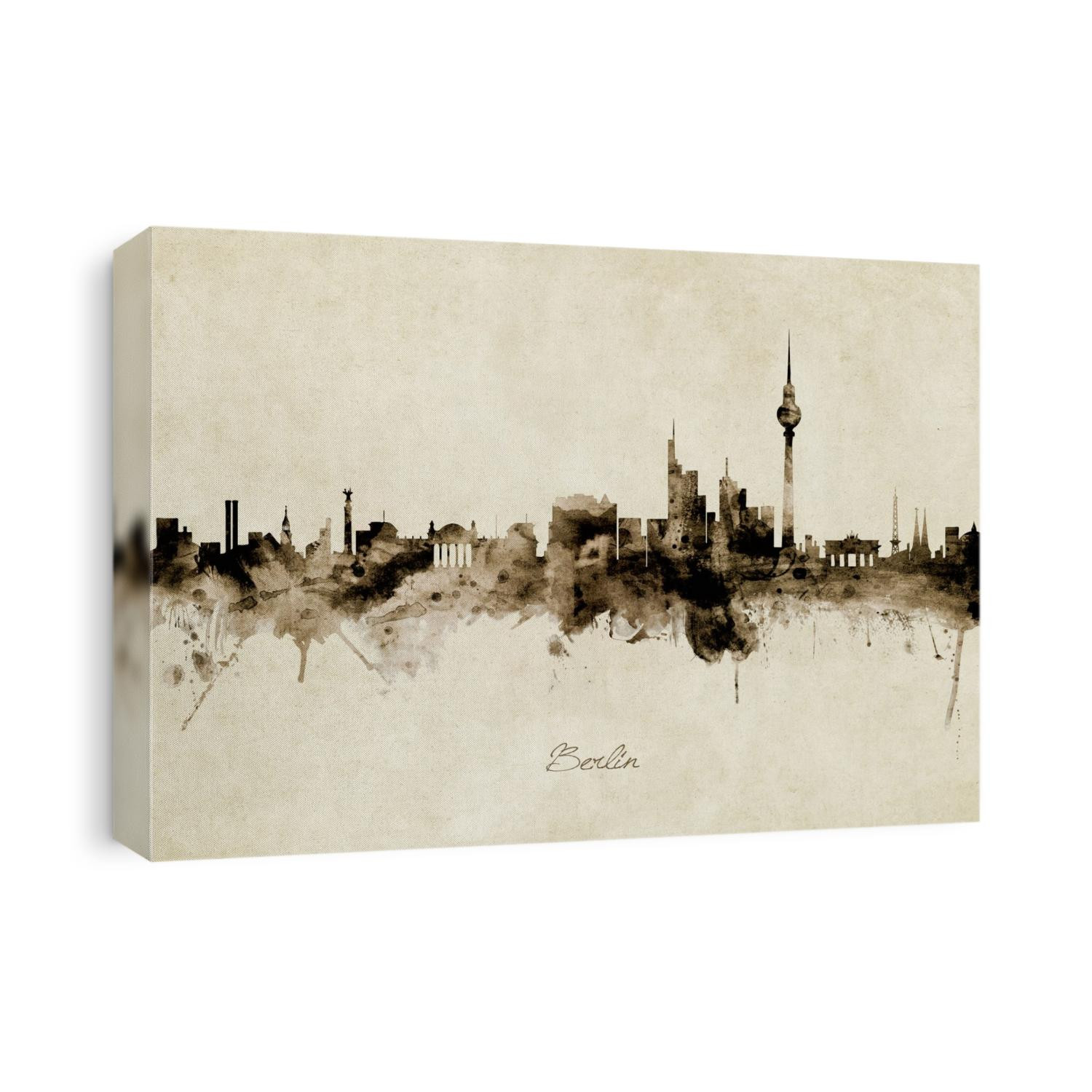 Watercolor art print of the skyline of Berlin, Germany
