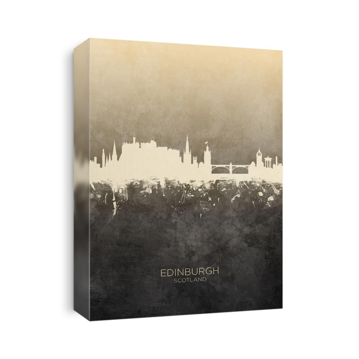 Watercolor art print of the skyline of Edinburgh, Scotland, United Kingdom