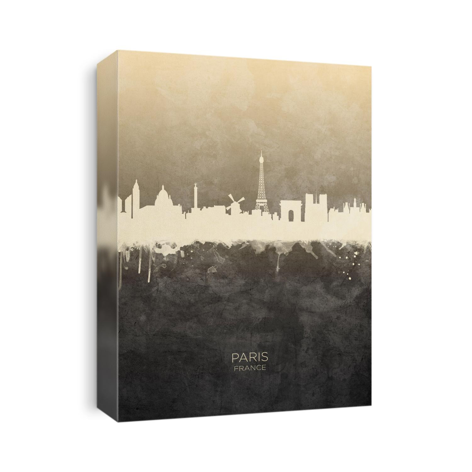 Watercolor art print of the skyline of Paris, France