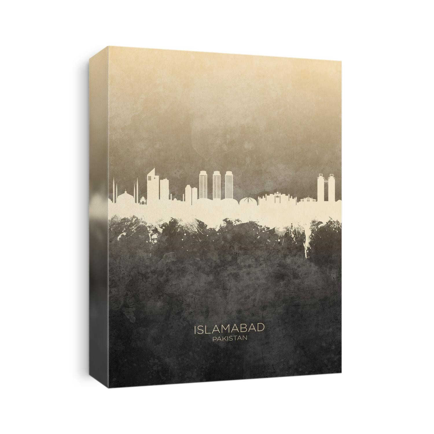 Watercolor art print of the skyline of Islamabad, Pakistan