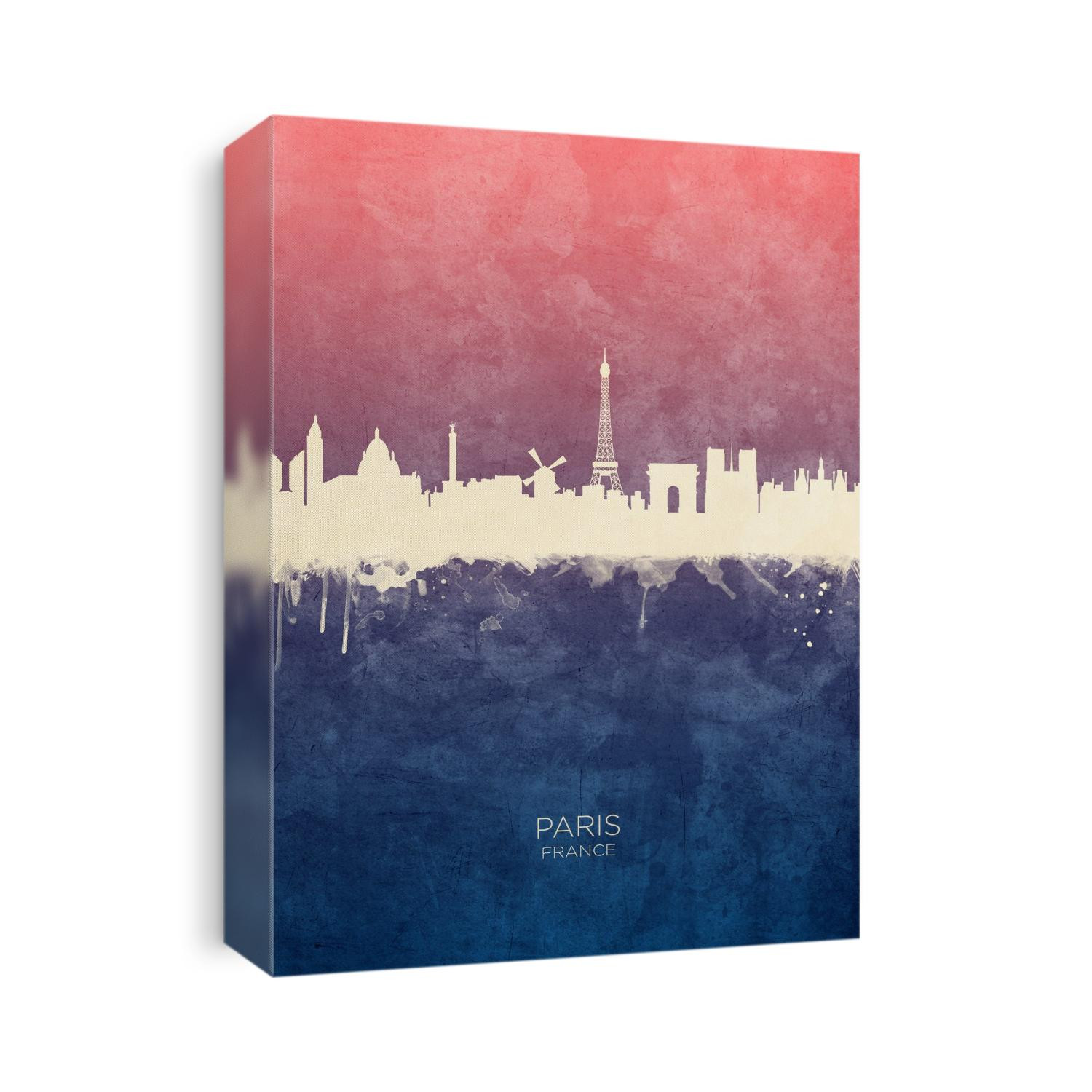 Watercolor art print of the skyline of Paris, France