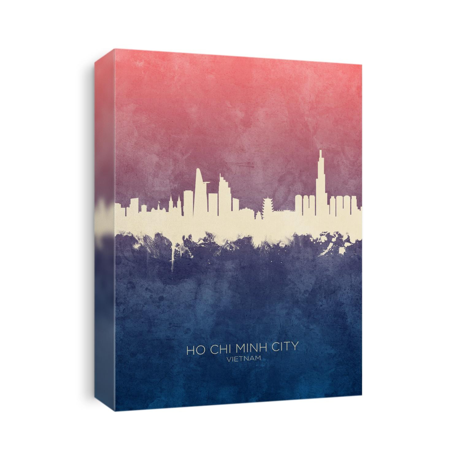 Watercolor art print of the skyline of Ho Chi Minh City, Vietnam