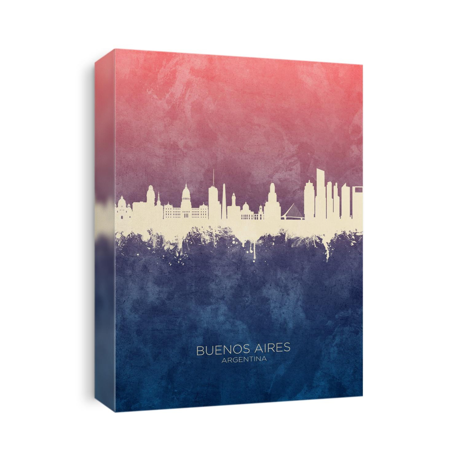 Watercolor art print of the skyline of Buenos Aires, Argentina