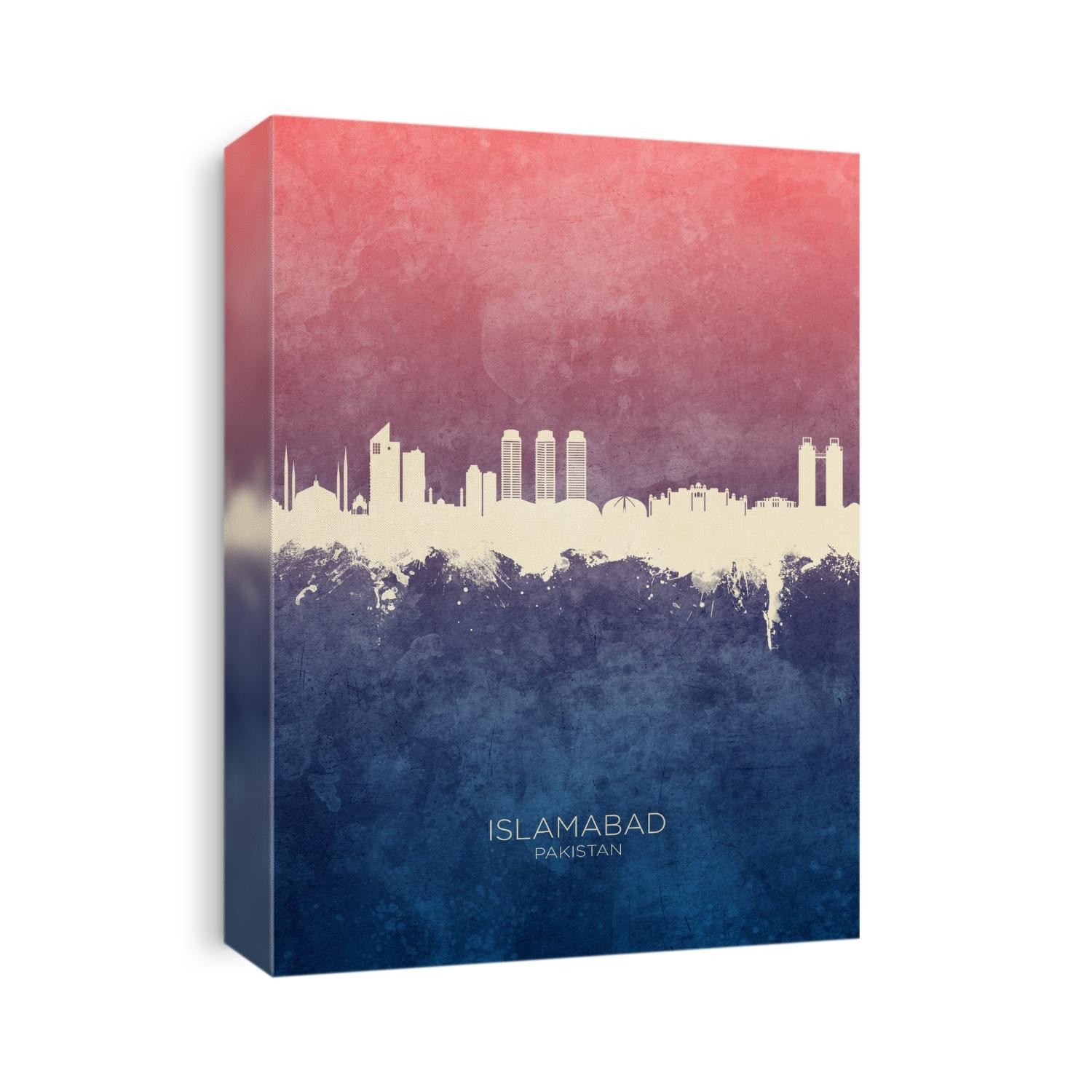 Watercolor art print of the skyline of Islamabad, Pakistan