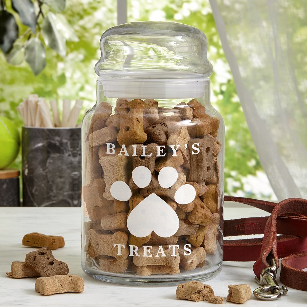 Sweet Pup Glass Treat Jar