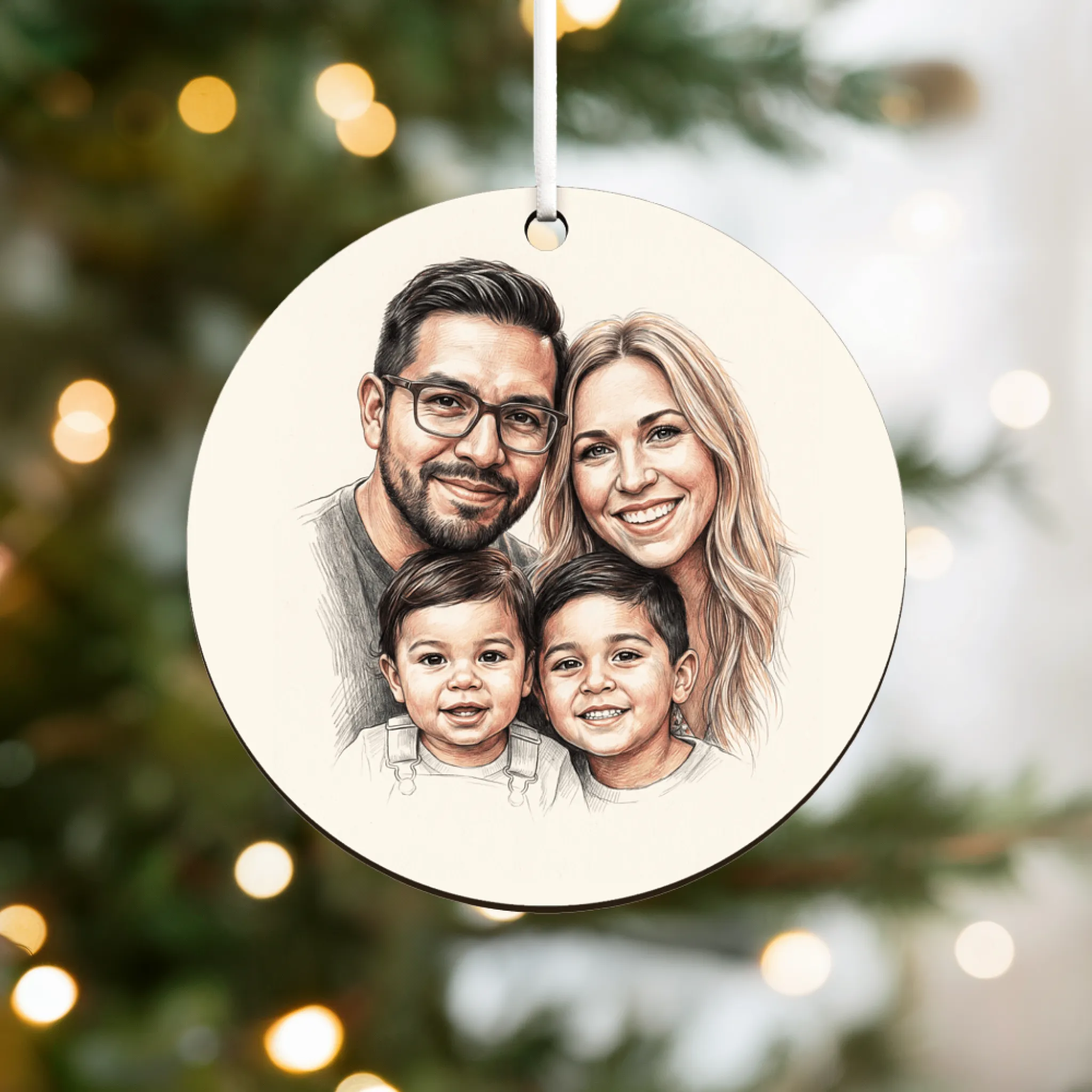 Colored Pencil Portrait Ornament