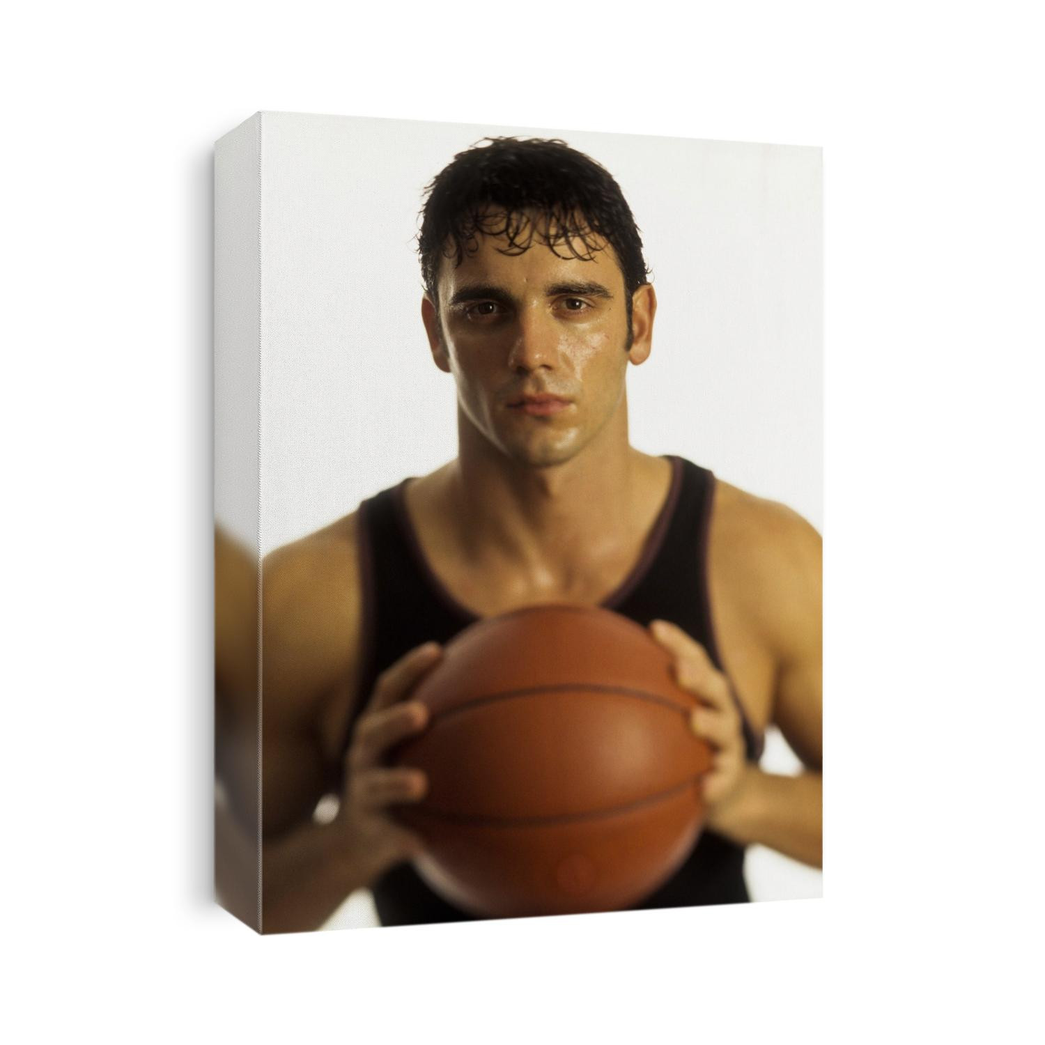 Portrait of young man after playing basketball.