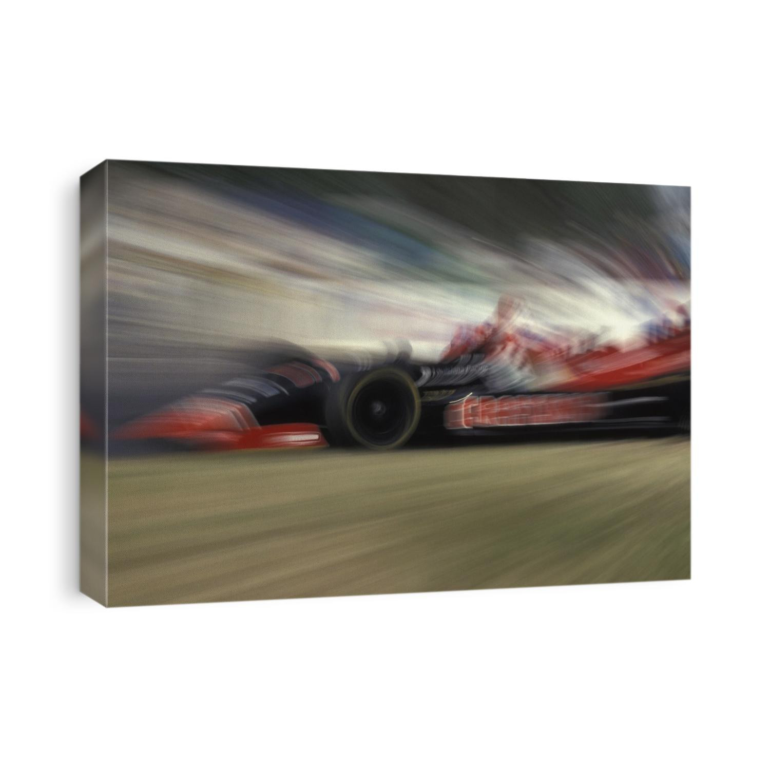 Auto racing action.