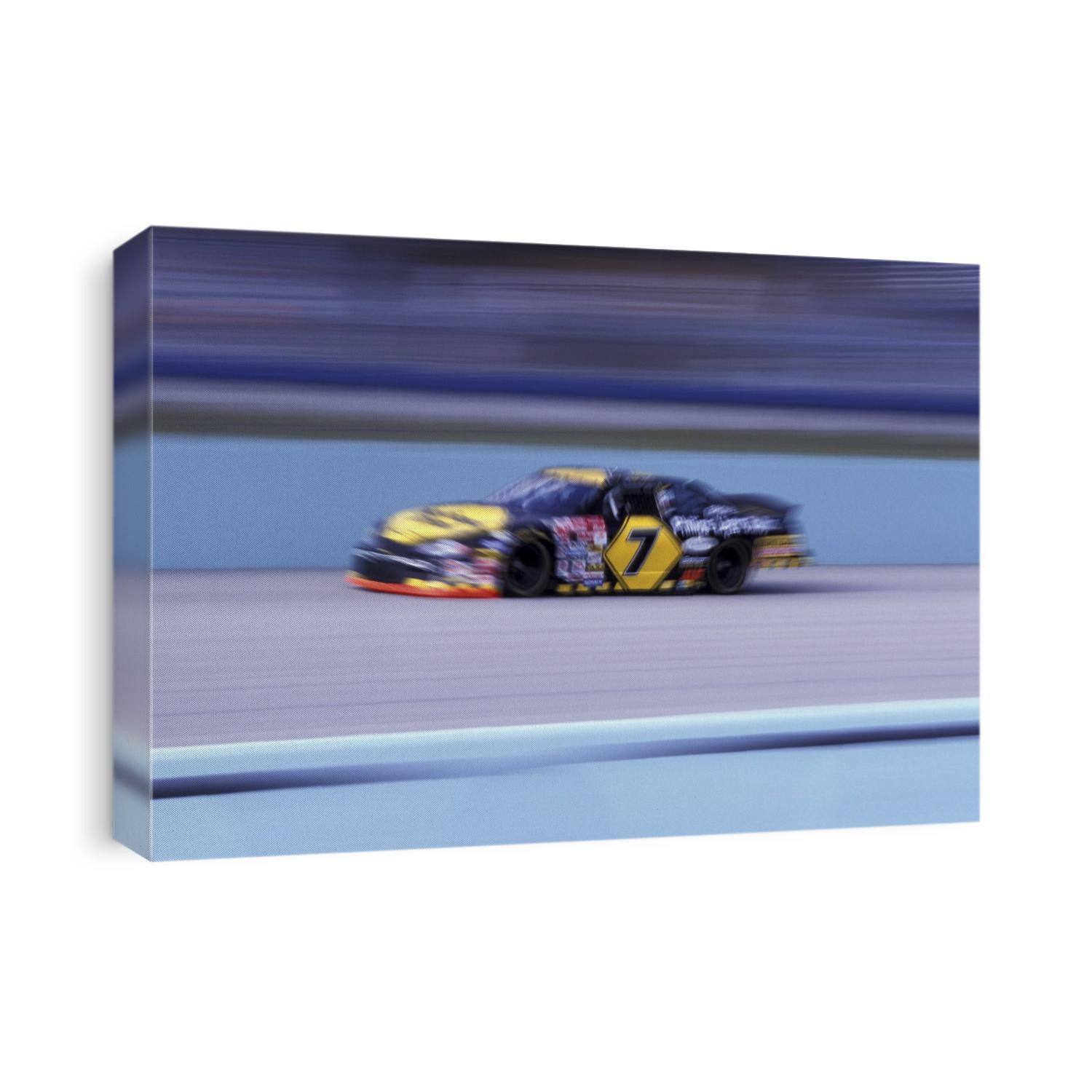 Auto racing action.