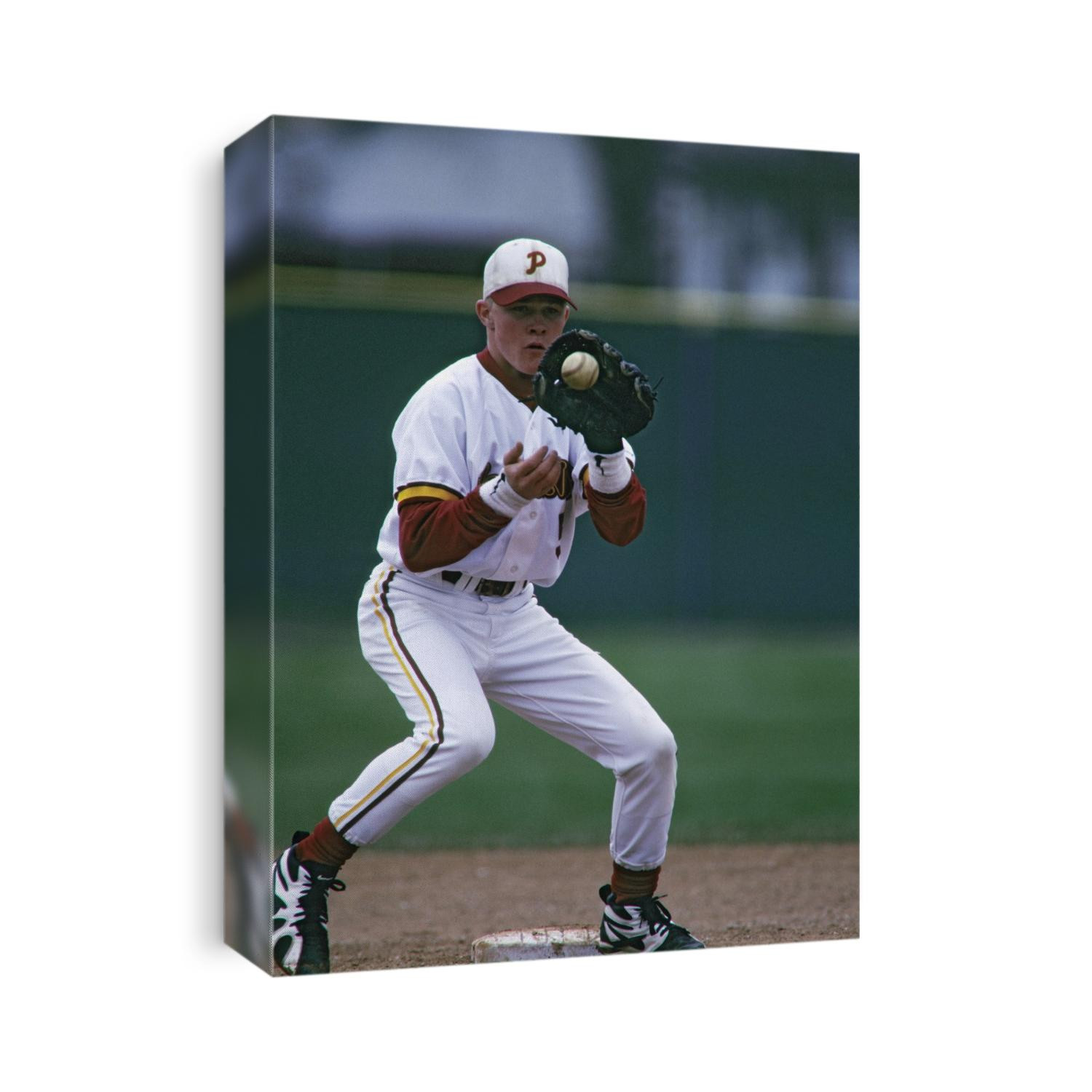 Baseball player in action.