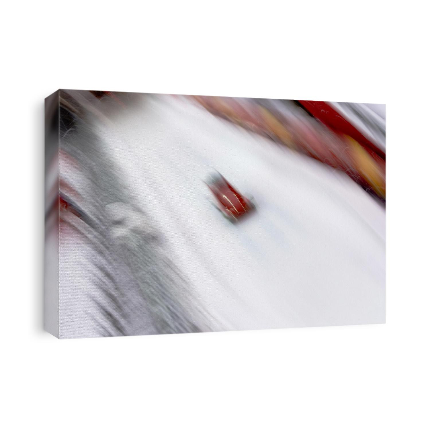 Two man bobsled in action