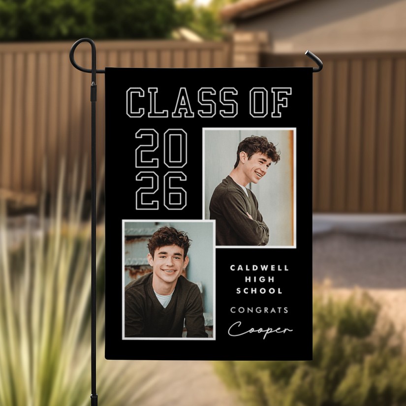 Golden Trio Photo Garden Flag