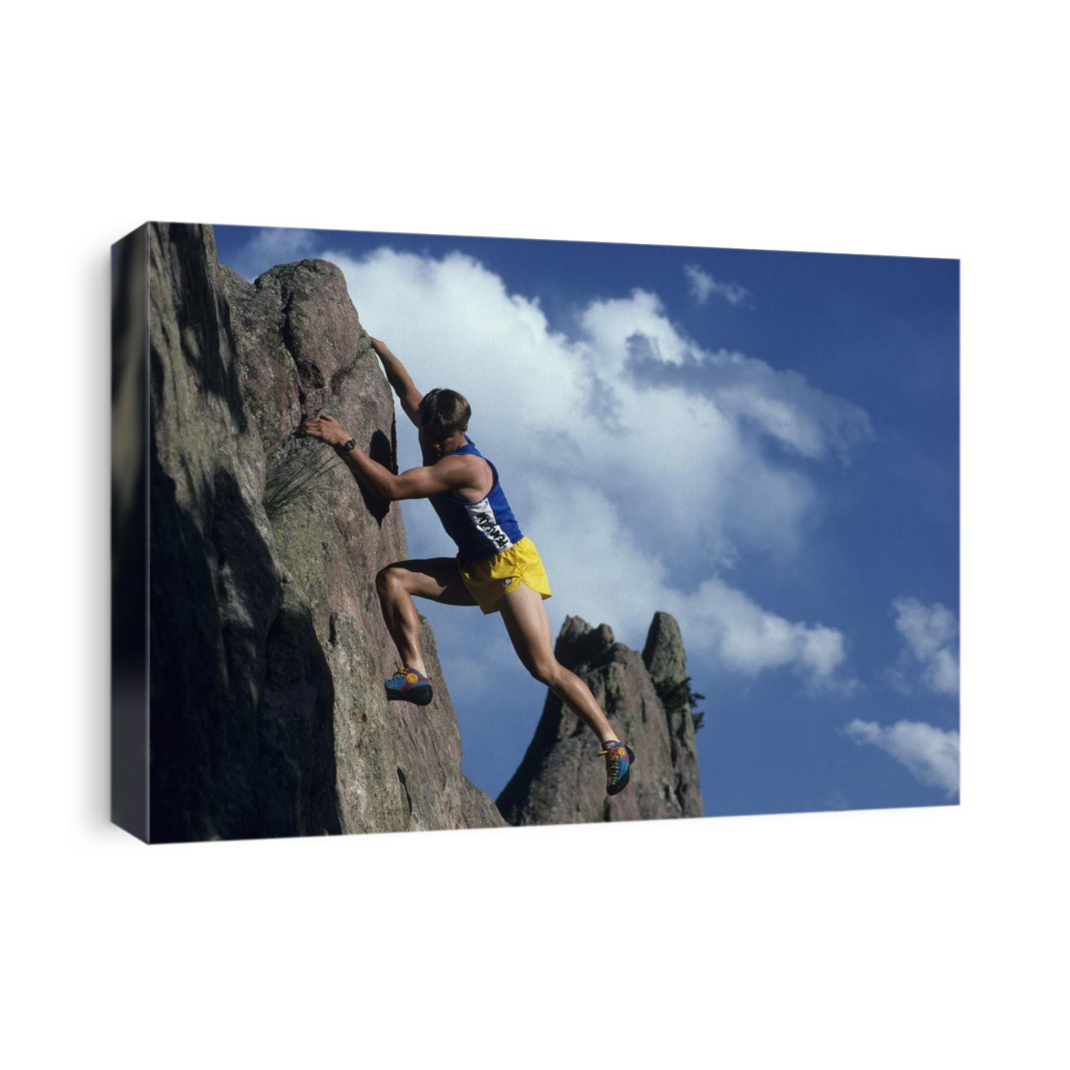 Man rock climbing.