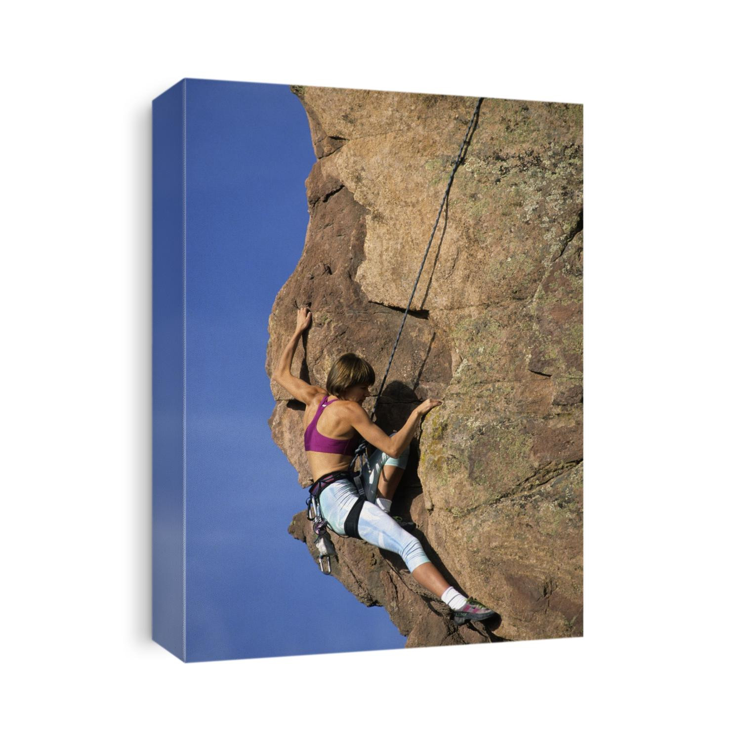 Female rock climber.