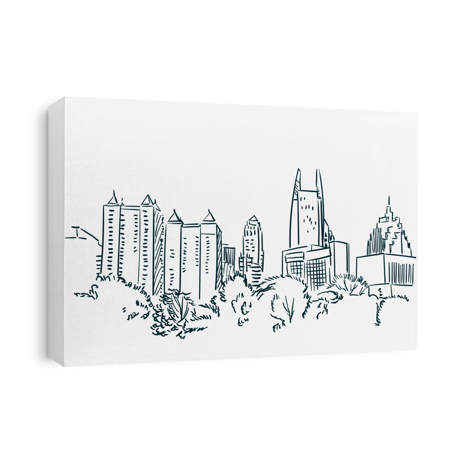 Atlanta USA sketch vector city