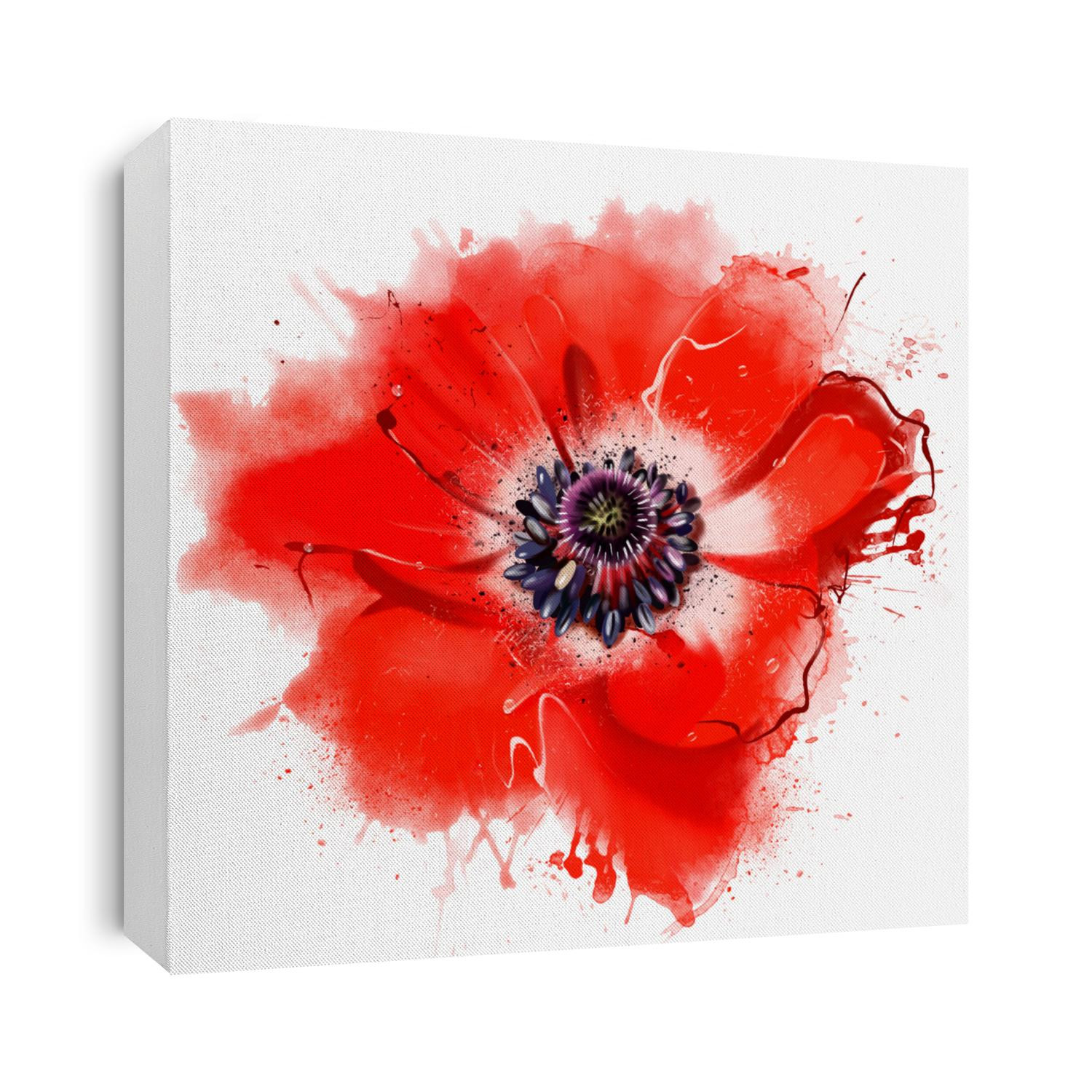 Luxurious red poppy closeup. As an element of decor, print, apparel or any other method of application