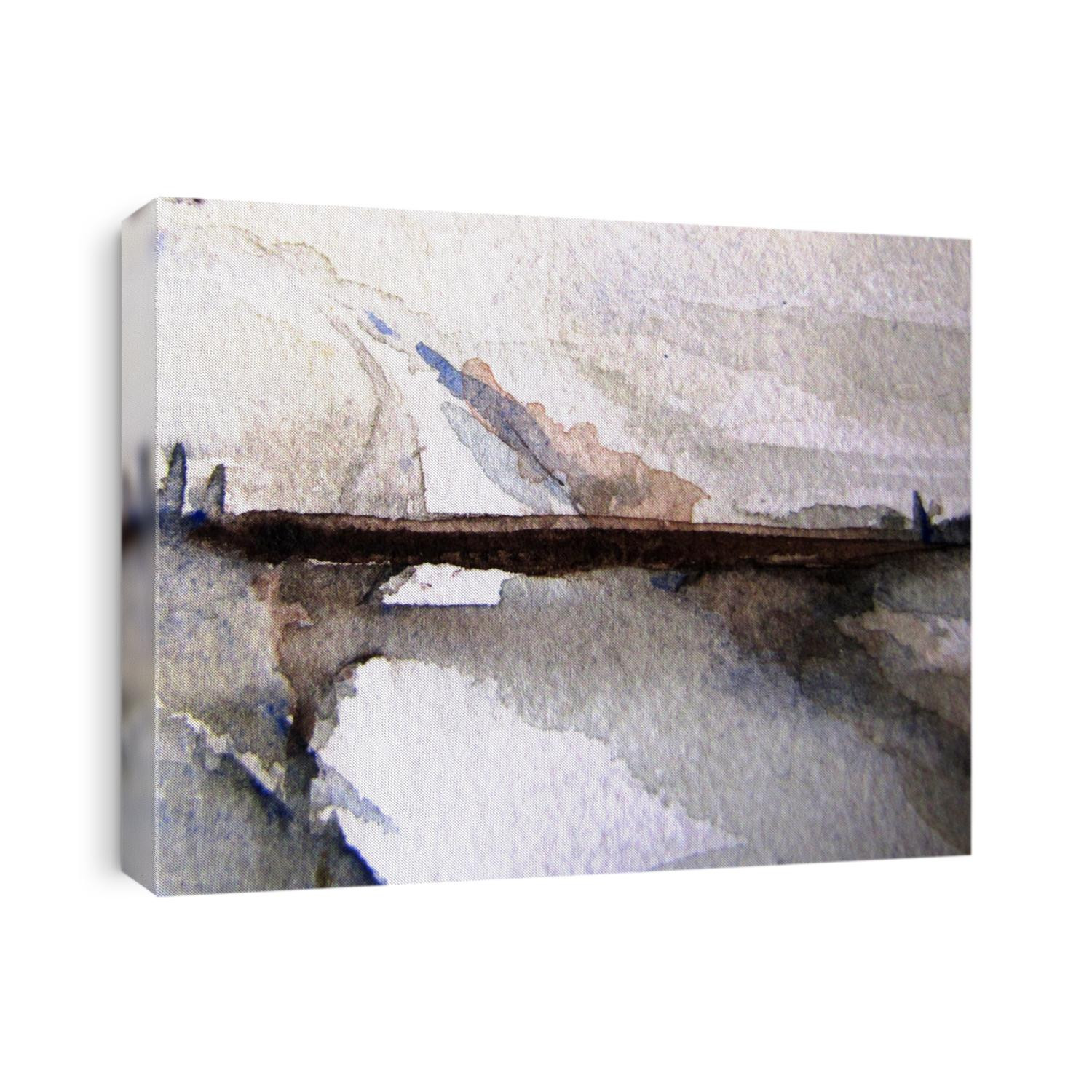 Aquarelle abstract watercolor Dutch landscape detail background
