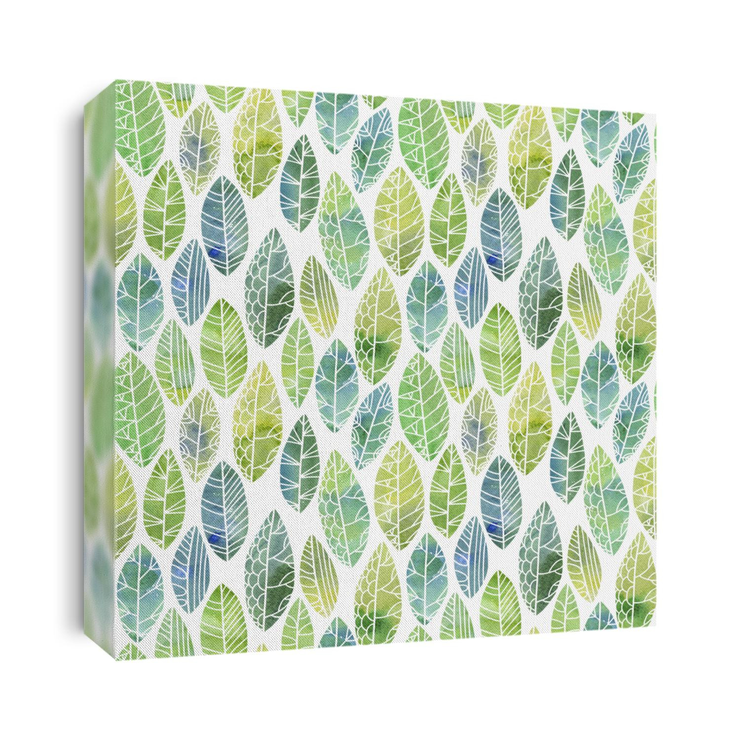 seamless pattern with decorative leaves. hand drawn background