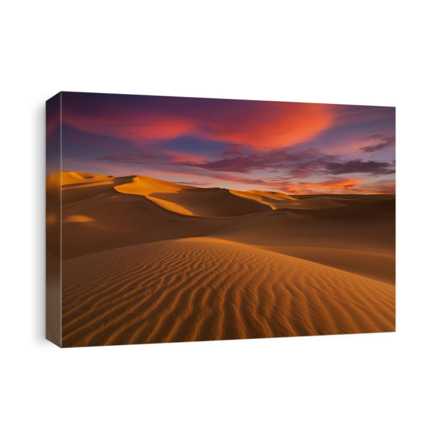 Beautiful sand dunes in the Sahara desert.