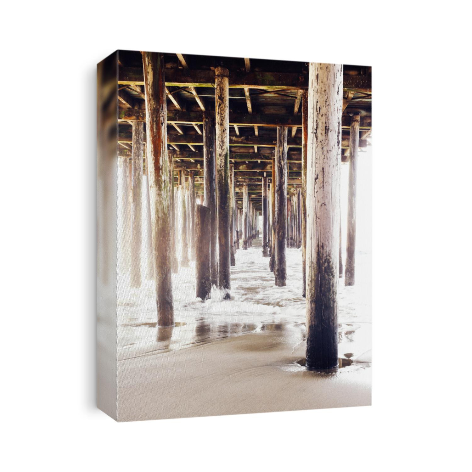 Under the pier in Seacliff State Beach. Aptos, CA.
