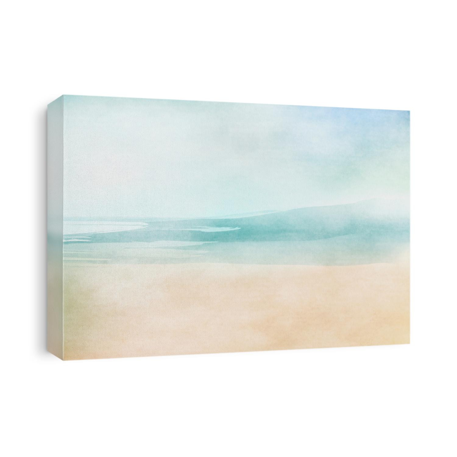 Summer beach. Abstract watercolor background