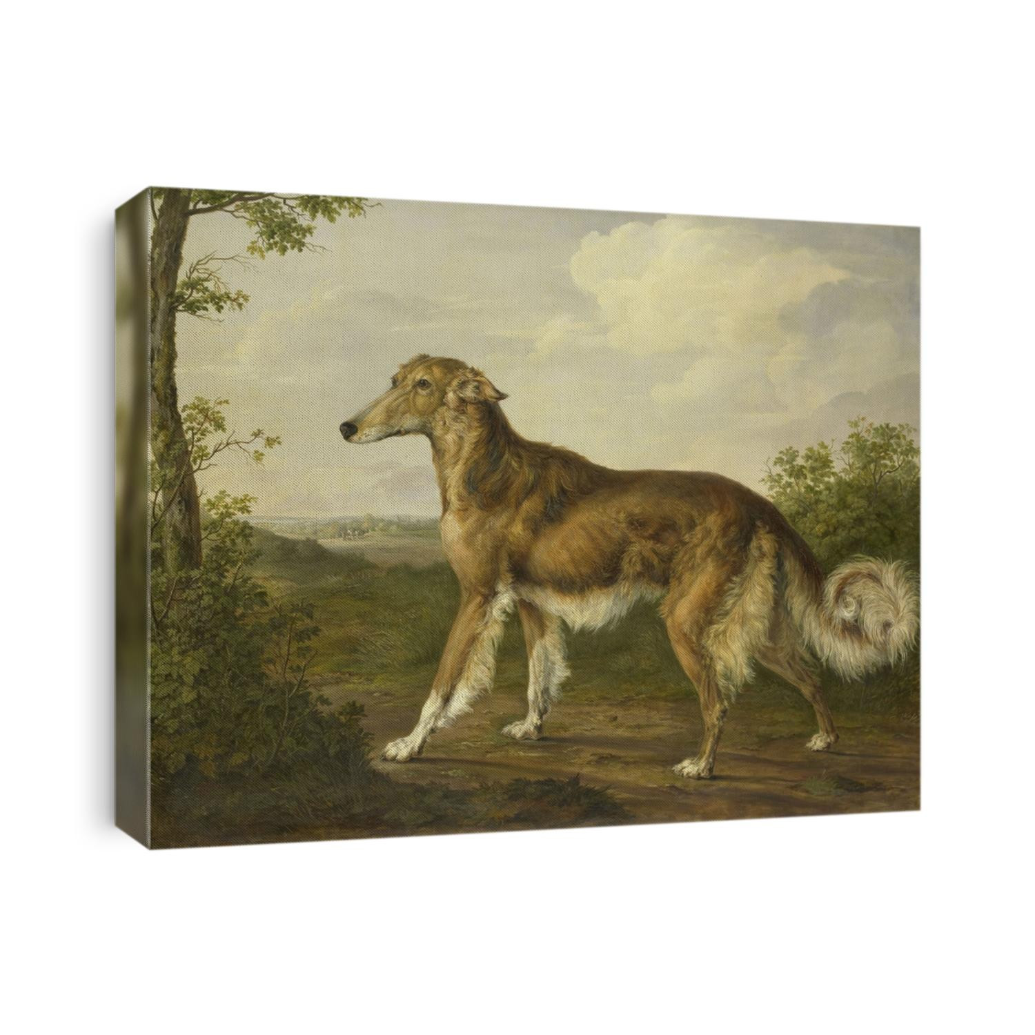 Siberian Greyhound, by Jan Dasveldt, c. 1825, Dutch painting, oil on canvas.
