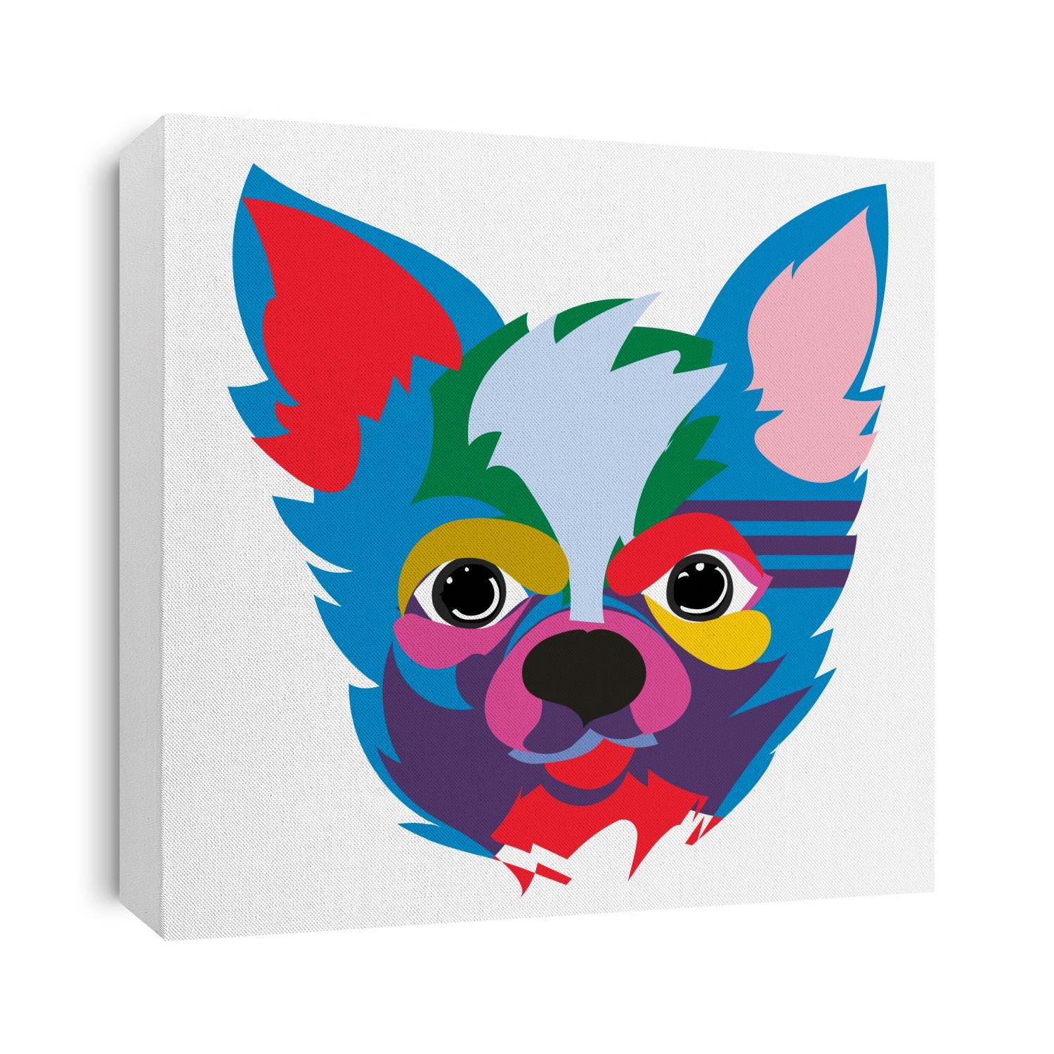 Abstract floral elements papercut collage.Vector illustration dog head.Papercut ready for contemporary scandinavian flat design- poster, invitation, post card, t-shirt design.
