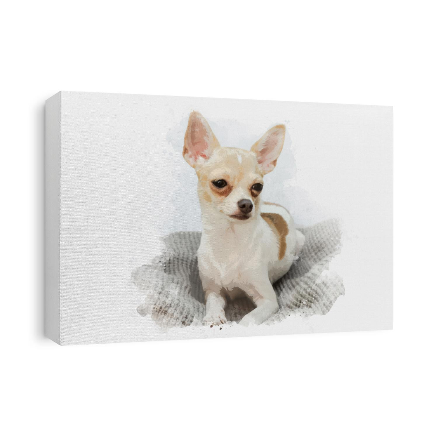 Mini dog is lovely on watercolour painting,Chihuahua
