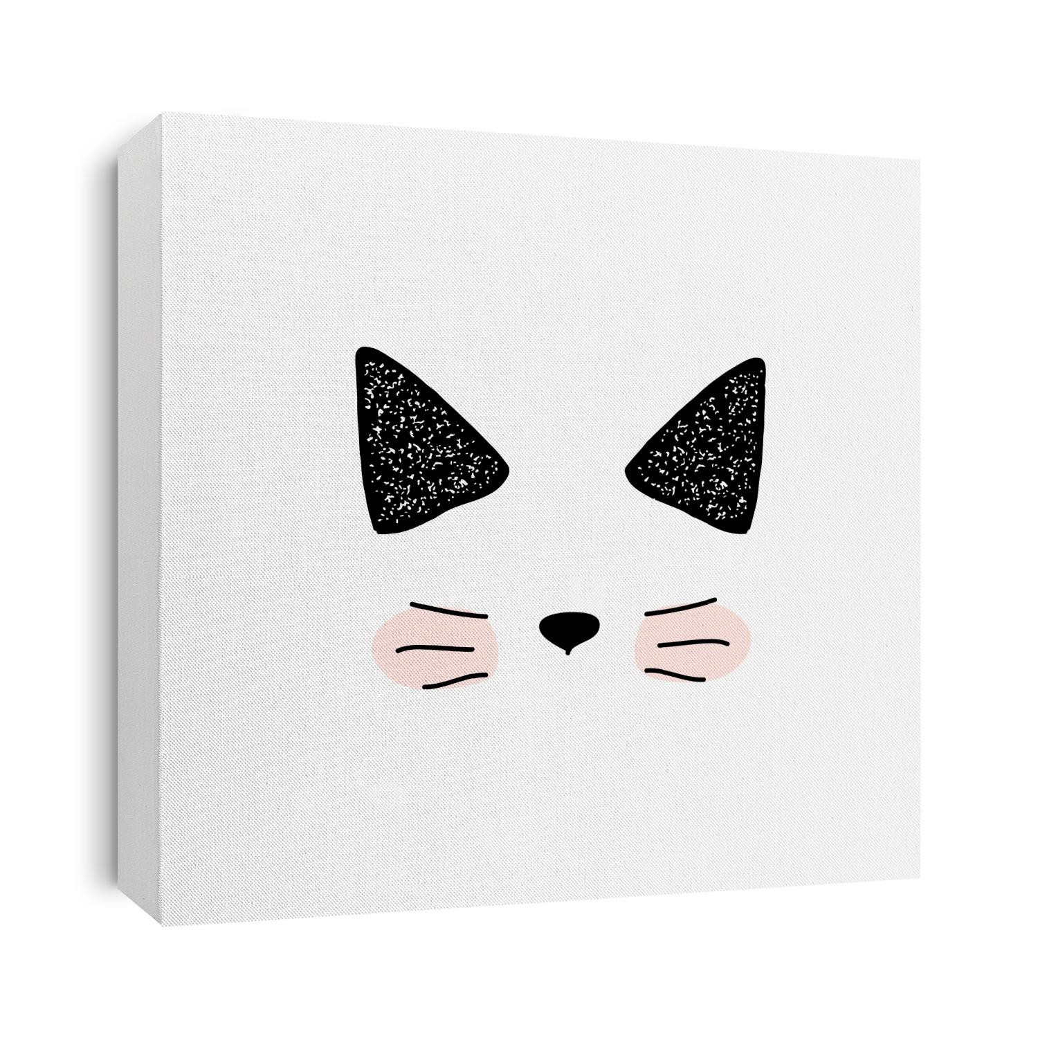 Cats, isolated of cute doodle. Cat vector sketch character handmade to Print T-shirts. Kids animals. Funny stylish muzzle isolated Pets 