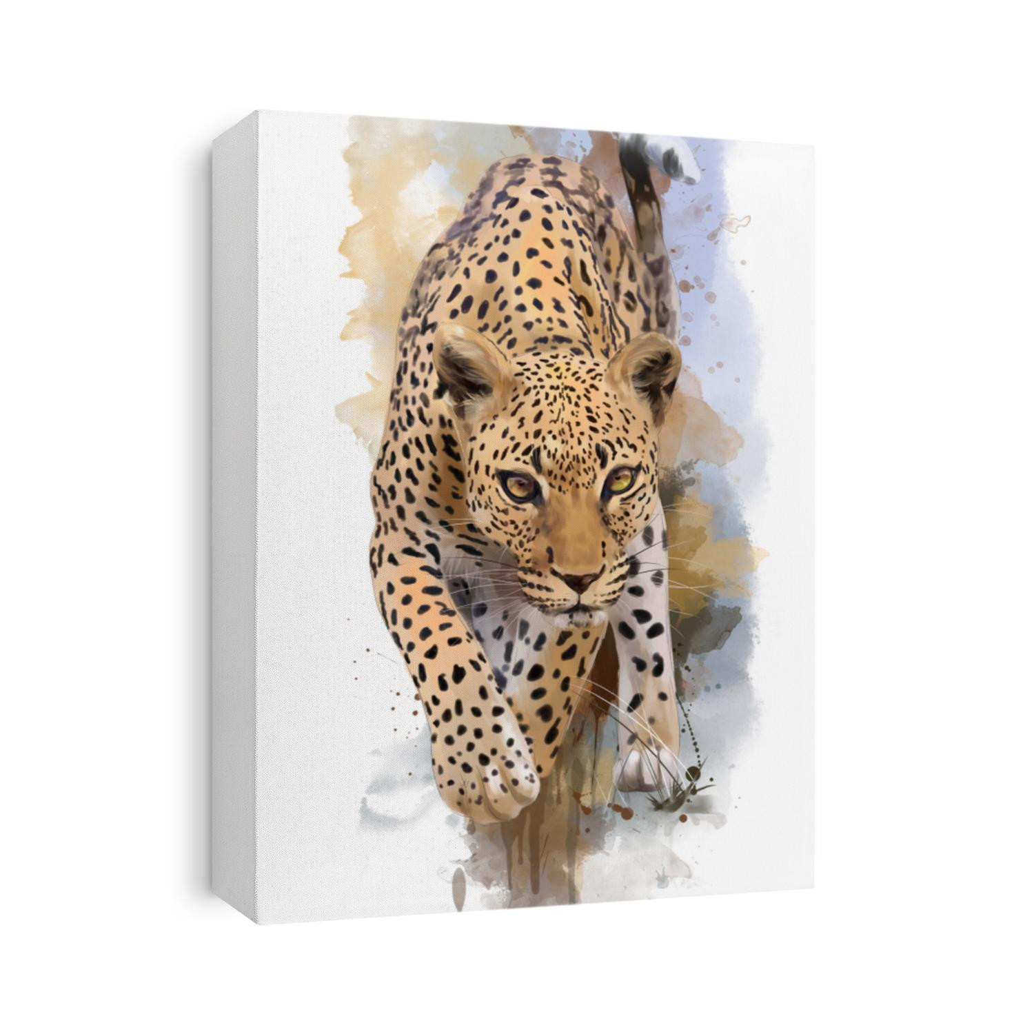 Leopard watercolor painting
