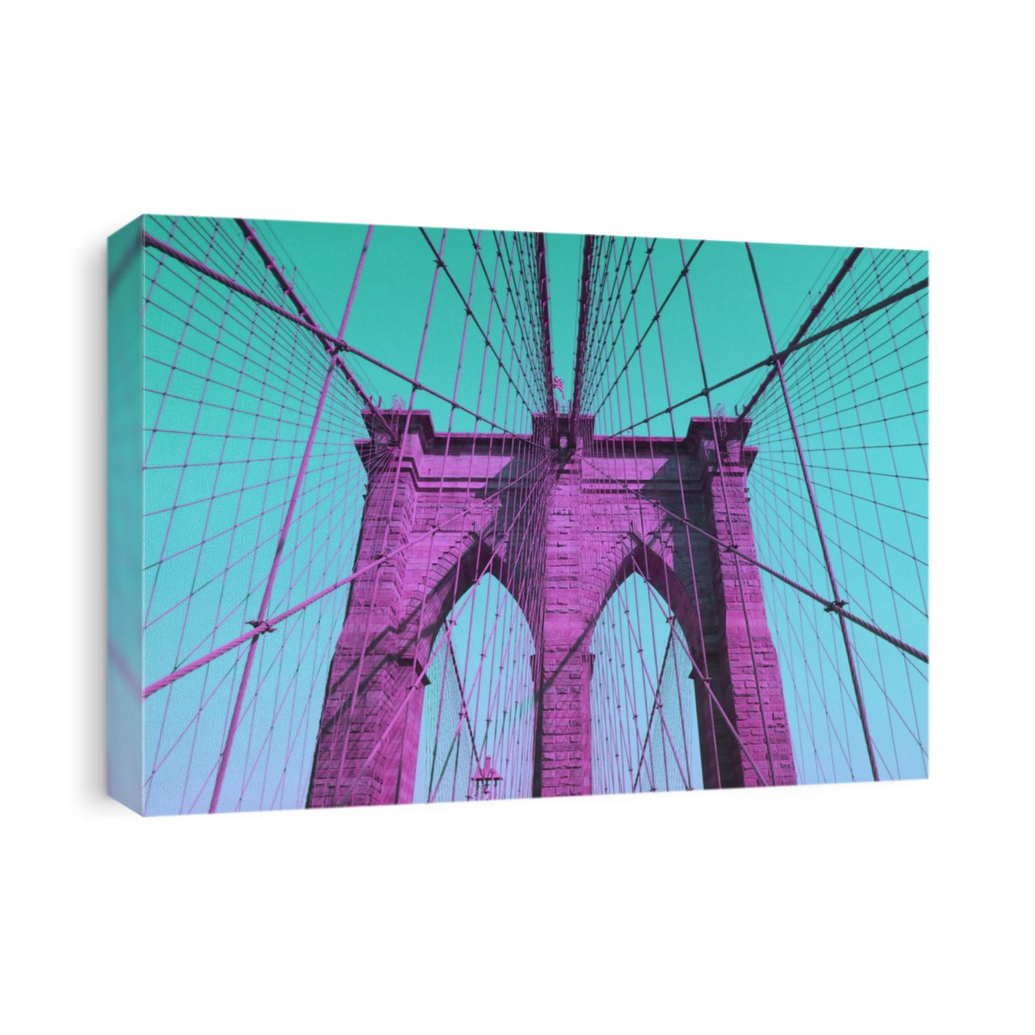  Brooklyn Bridge in purple                             