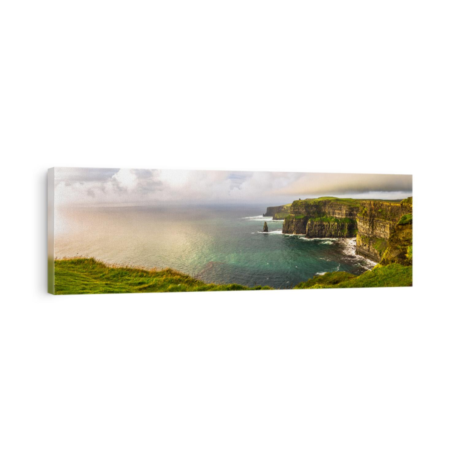 Beautifull wild landscape of Cliffs of Moher in Ireland. Hiking trip on summer holidays.