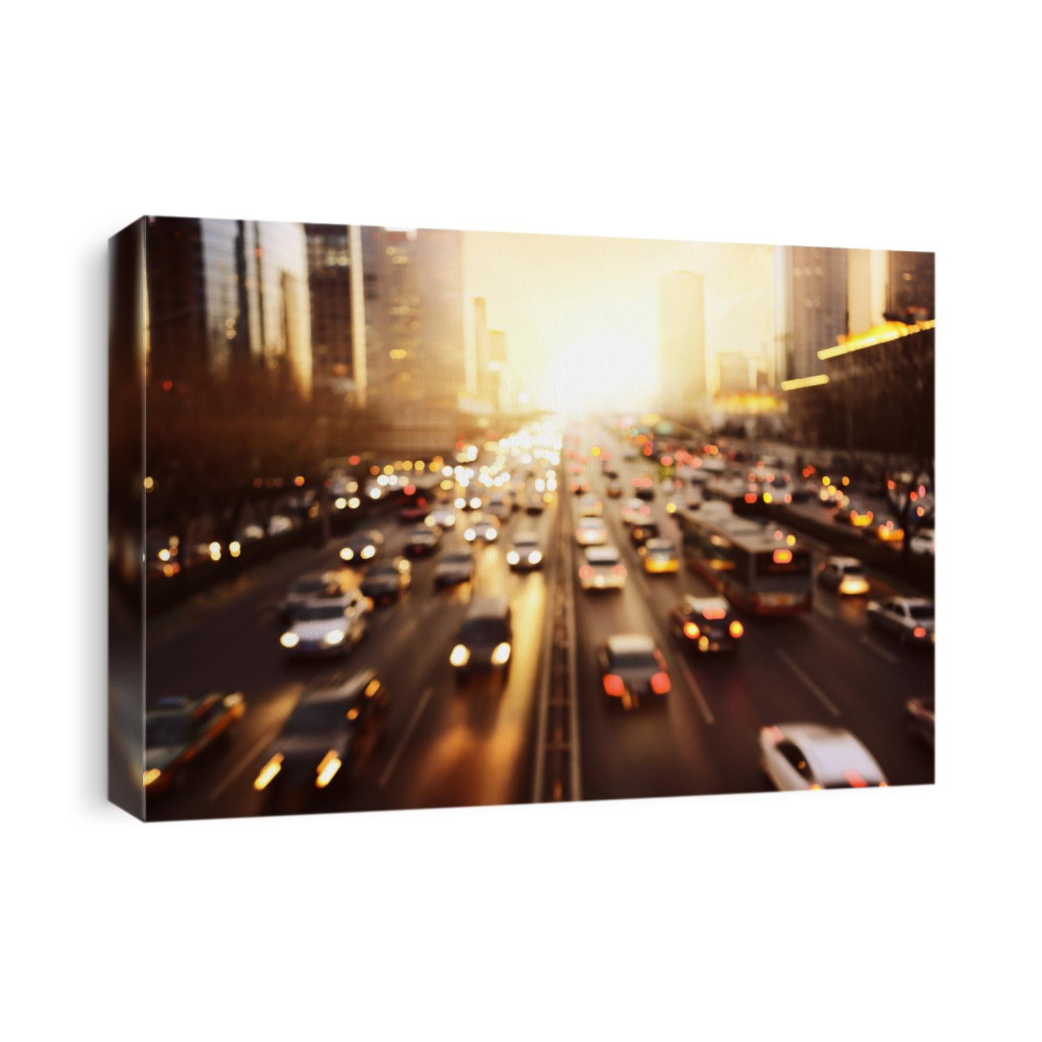 light trails on the street in Beijing ,China.