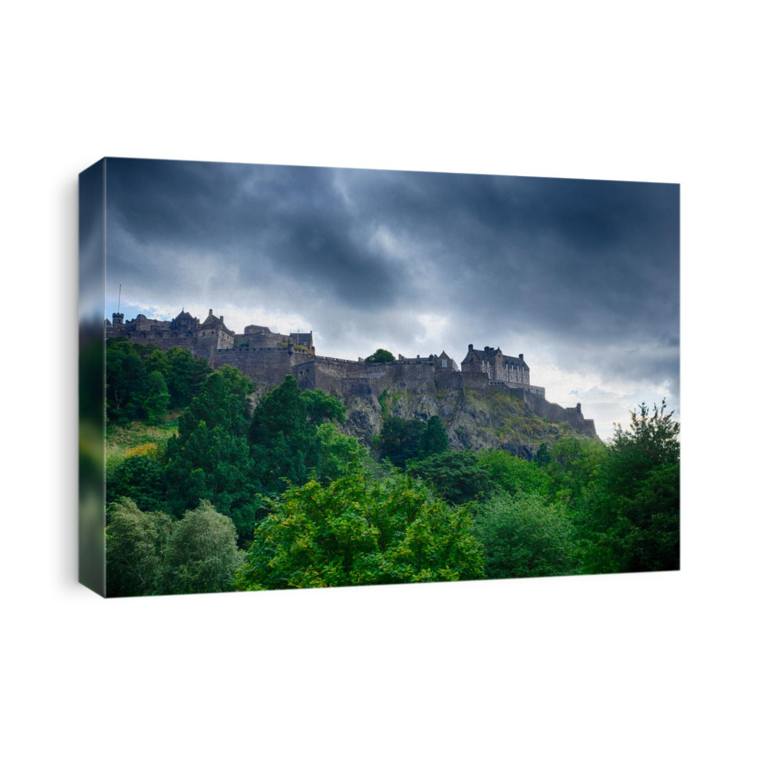 Royal Castle on a rocky hill in Edinburgh, Scotland, UK