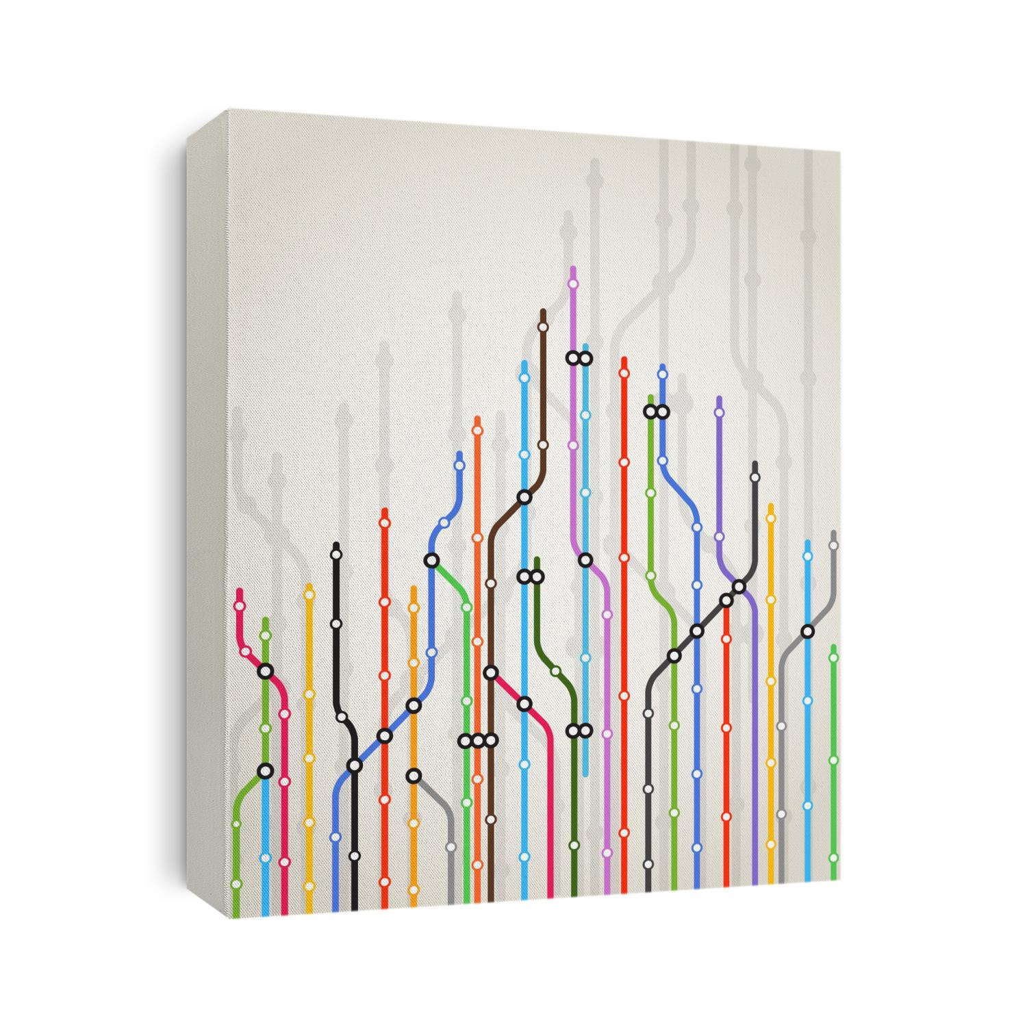 Abstract color metro scheme background