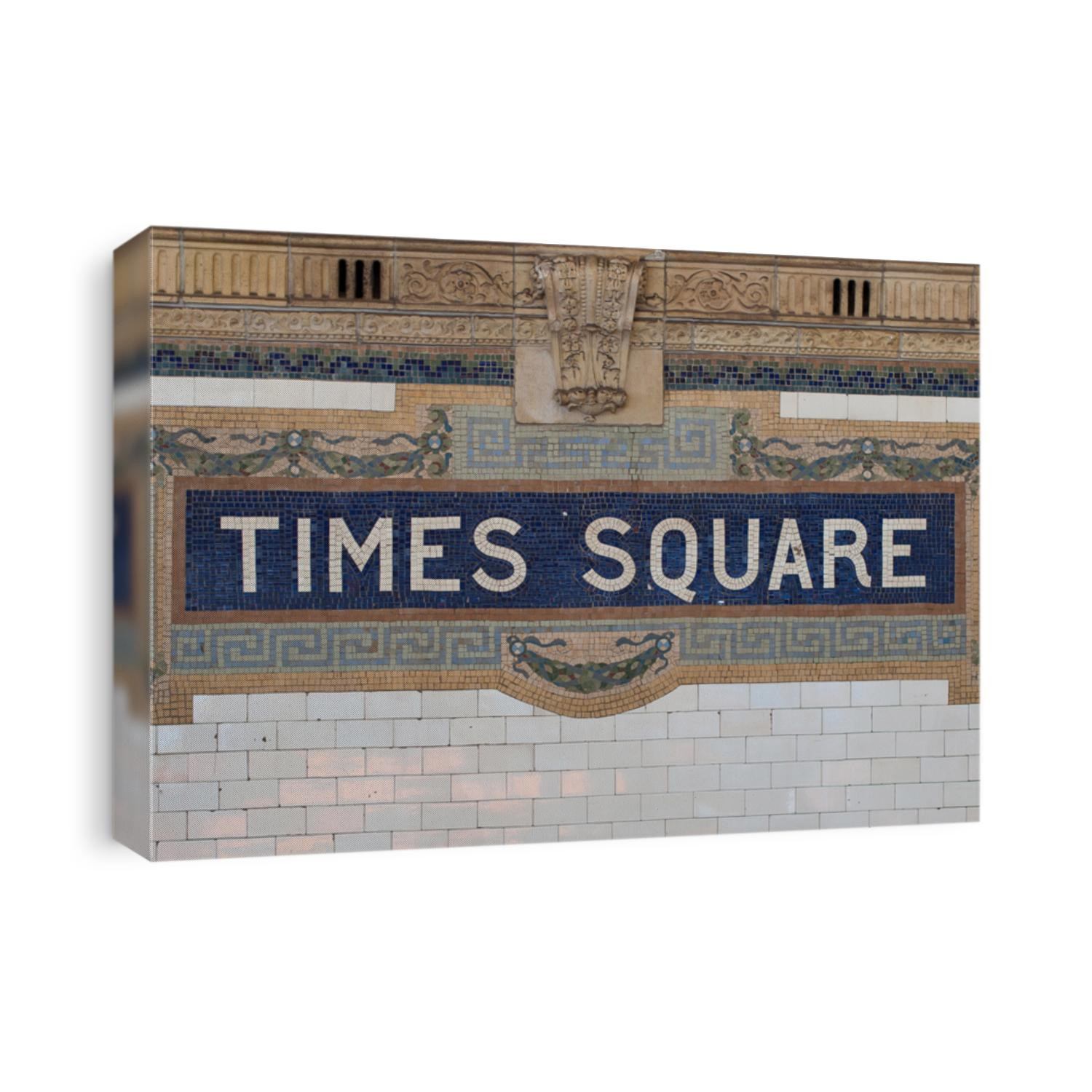 Times Square - New York city subway sign tile pattern in midtown