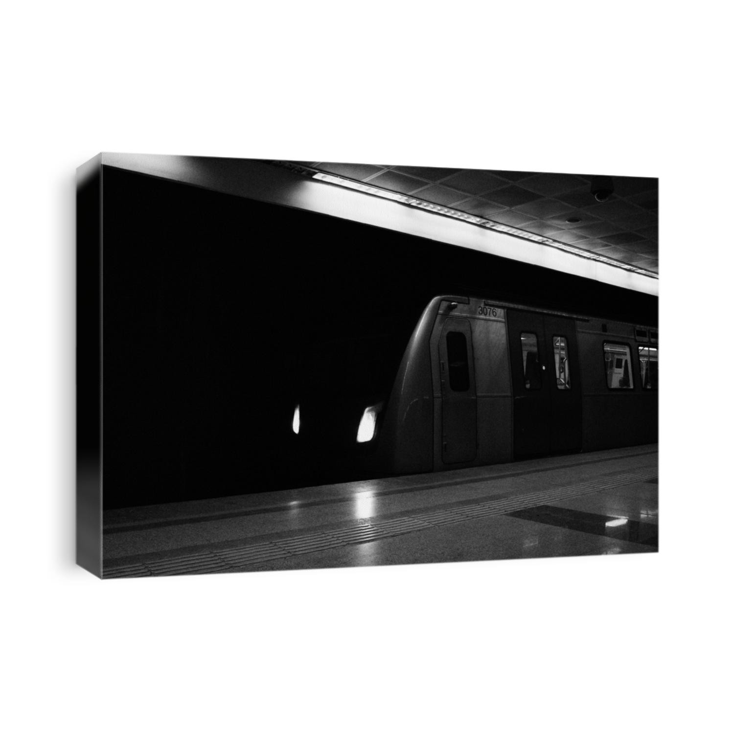 Subway black and white gothic