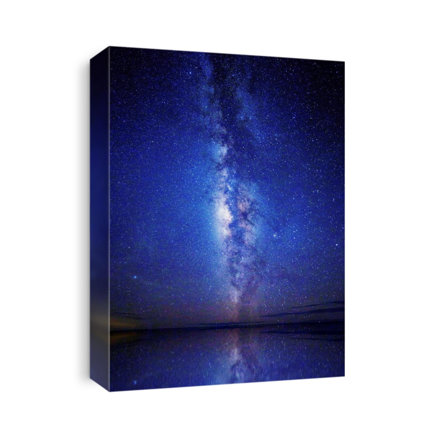 Wide field long exposure photo of the Milky Way.