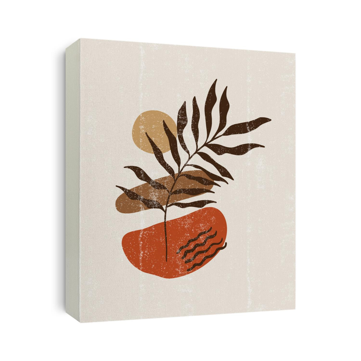 Botanical print boho minimalist printable wall art abstract home decor floral print bohemian art work, vector