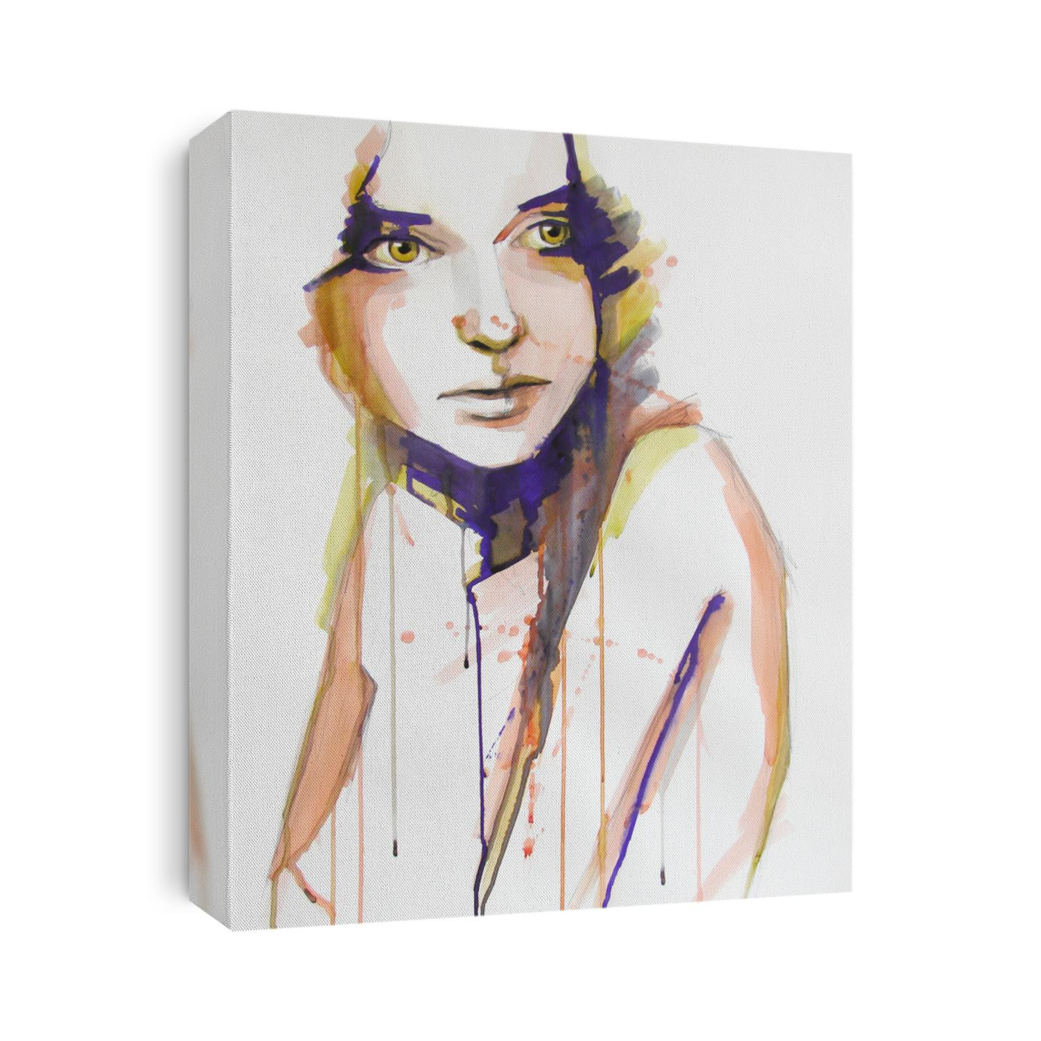 watercolor portrait of beautiful girl | handmade | self made | painting 