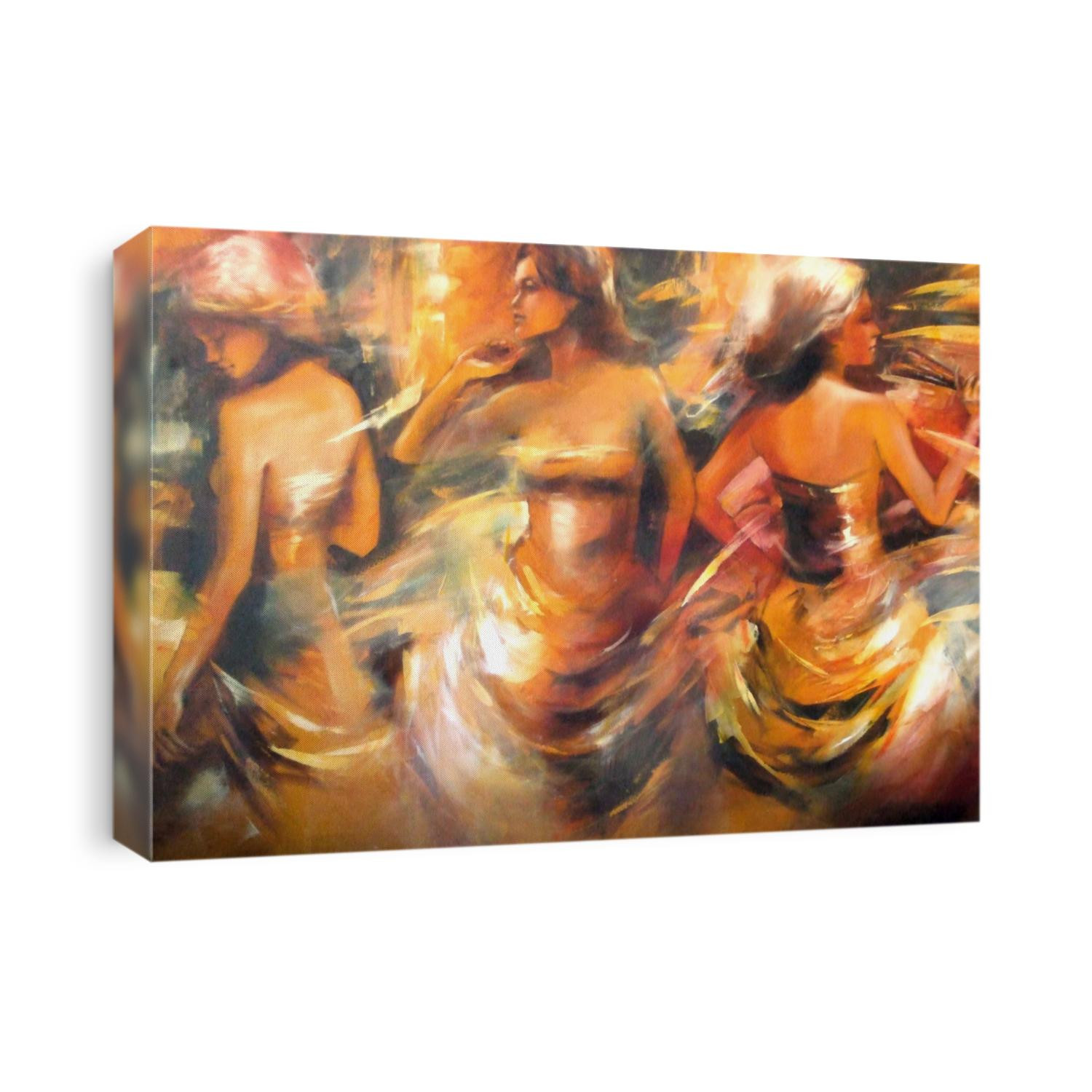 Female figures handmade painting