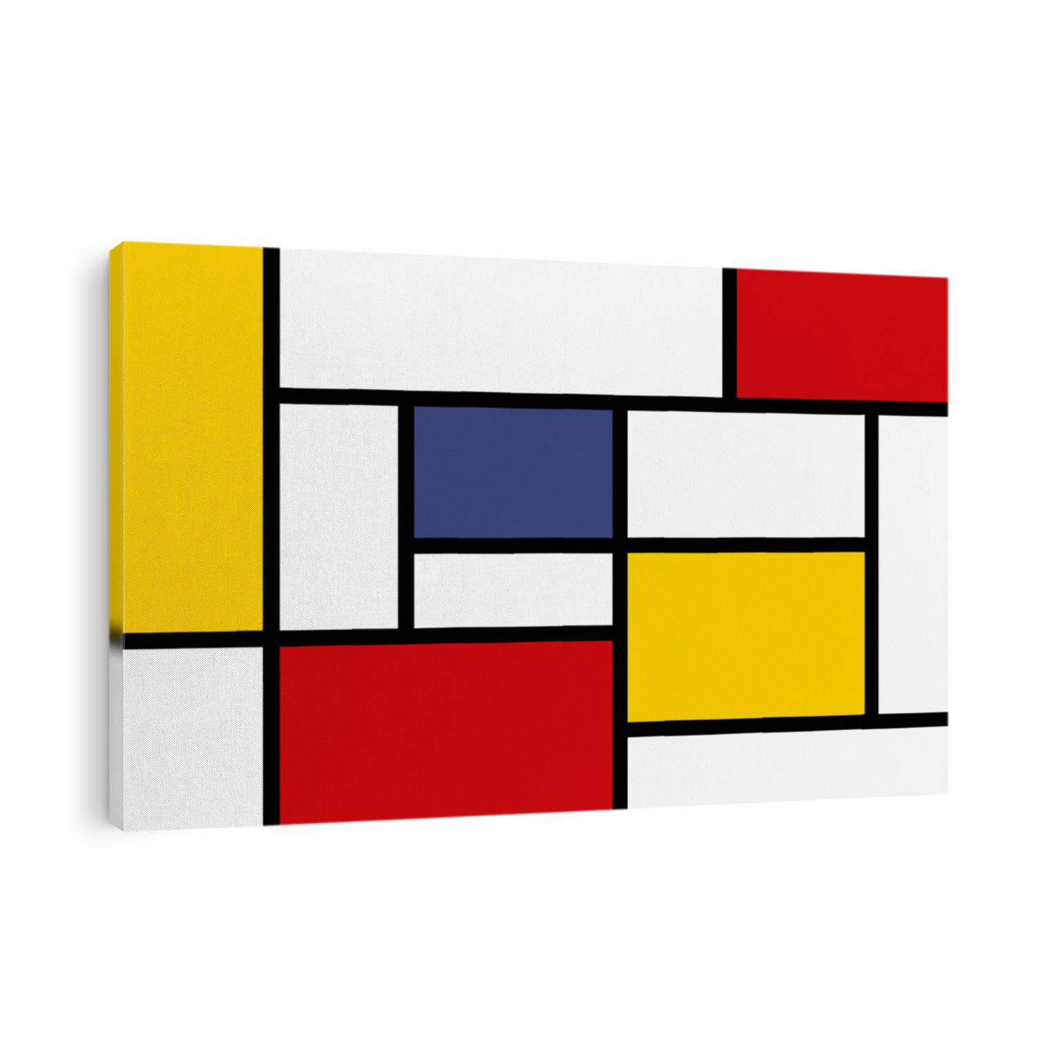 colorful rectangles; mondrian style
