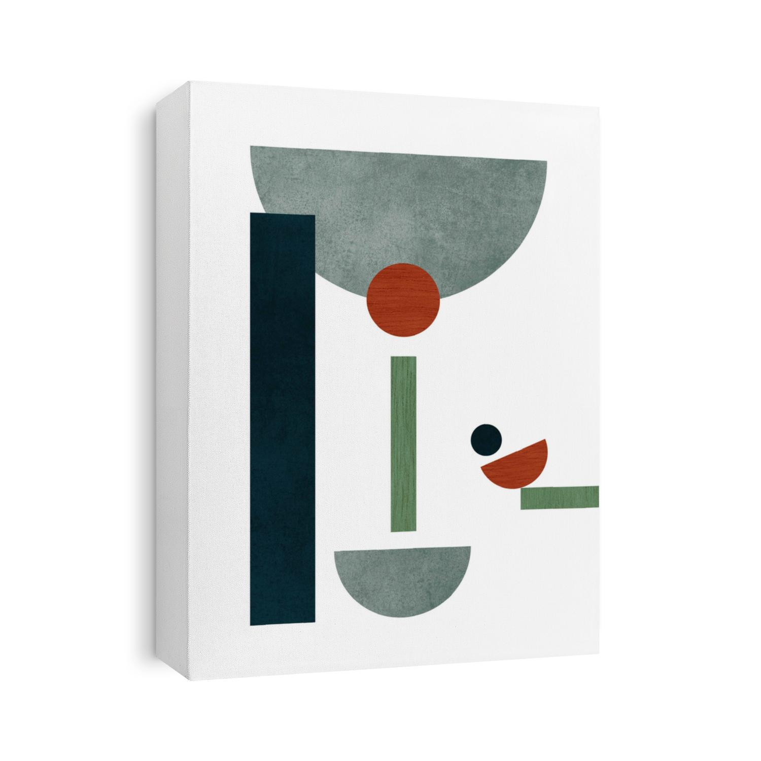 Harmonious abstract scandinavian artwork with wood and stone texture and forest tones. Modern trendy art for commercial print, poster, card, banner and art product.