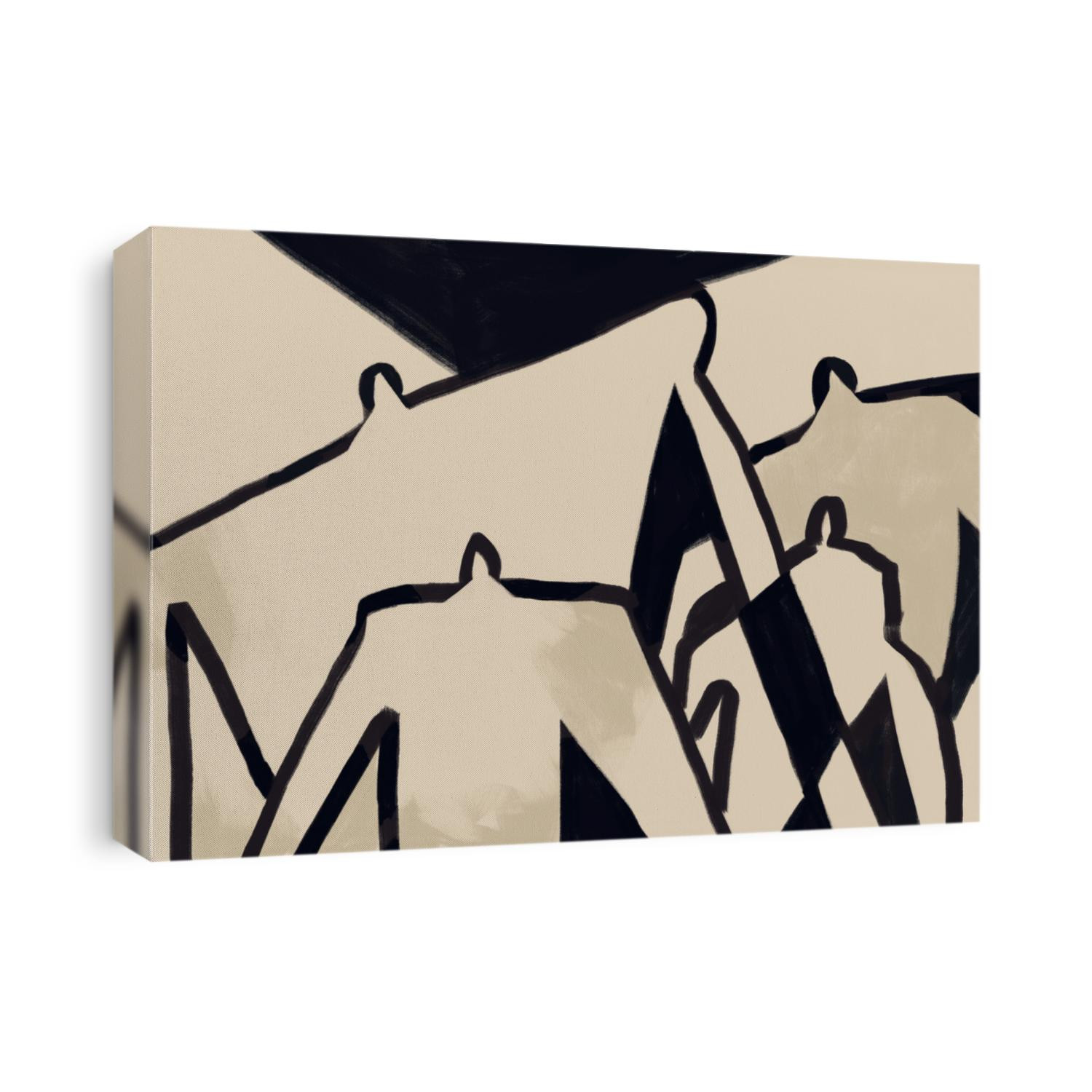 black and white Abstract bauhaus art style. Painting with with black and white. Graphic and modern art for print