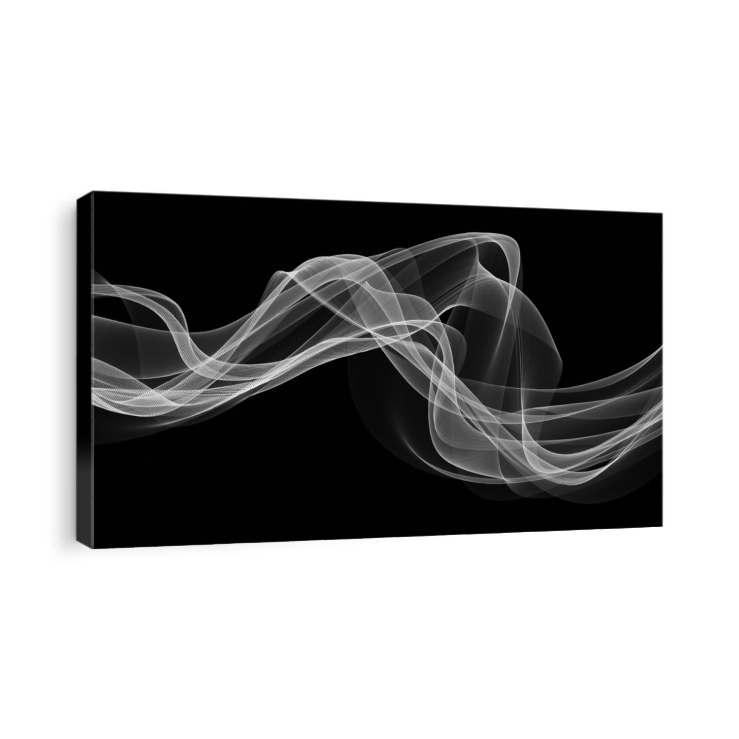 White 3d rendered waves look like smoke