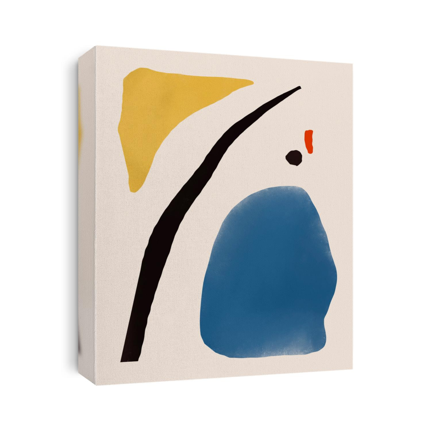 Mid-century abstract art, contemporary simple shapes texture illustration