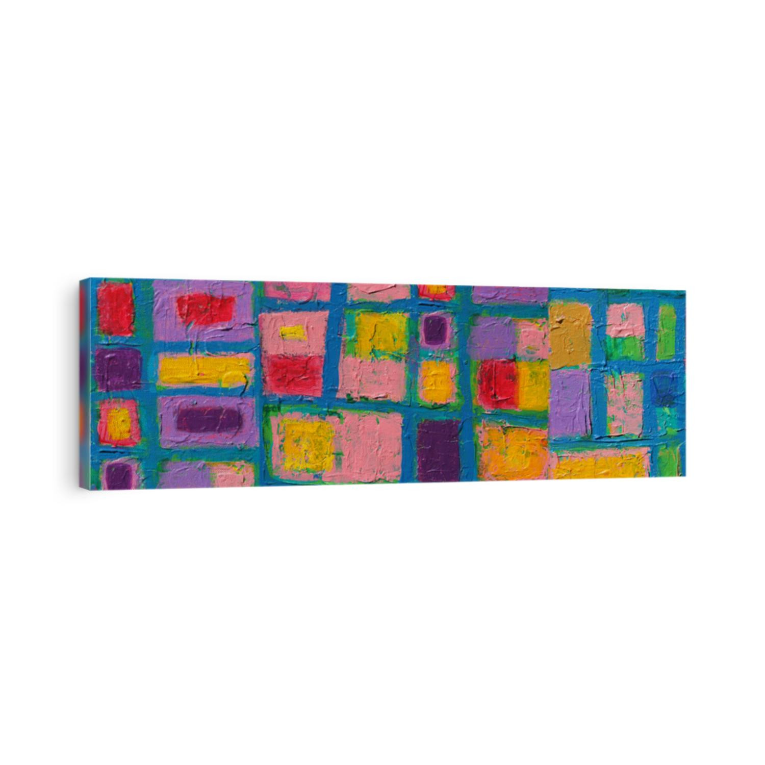 Panorama Texture, background and colorful  Image of an original  Abstract Painting on Canvas
