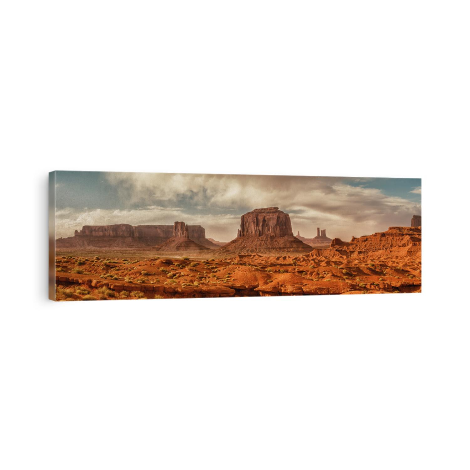 Landscape of Monument valley. Panoramic view. Navajo tribal park, USA.